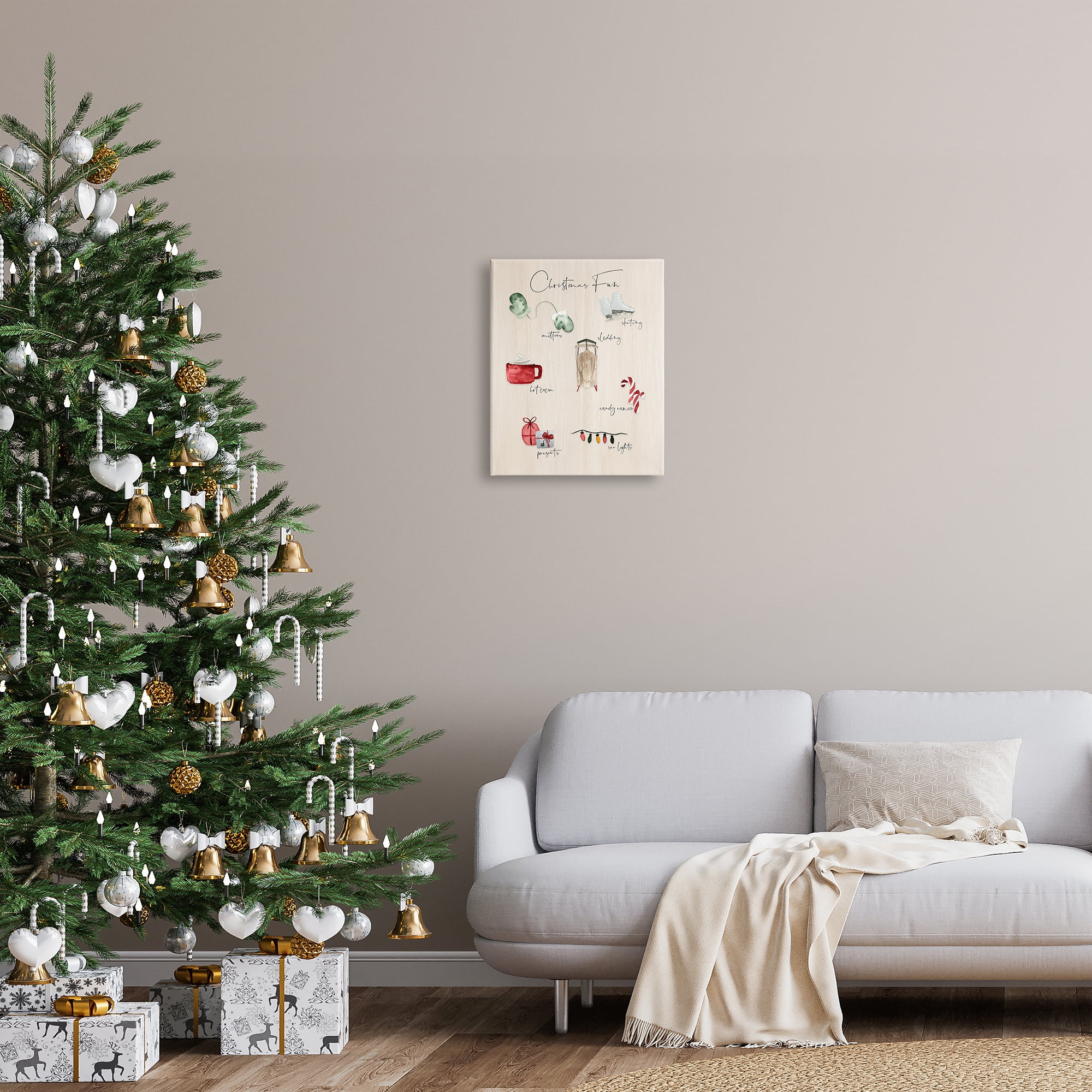 Stupell Indtries Rtic Christmas Fun Chart Holiday Tradition Festive Illtrations,16 x 20,Design by Lucille Price