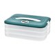 thumbnail image 5 of Caja para albóndigas con tapa, caja de almacenamiento para galletas de azúcar, bandeja apilable y reutilizable para albóndigas. 3 capas, 5 of 9