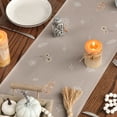 thumbnail image 4 of Sm:)e White Flowers and Pumpkin Fall Table Runner 13x72 Inch, Thanksgiving Holiday Dining Room Party Decoration, 4 of 7