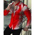 thumbnail image 1 of Camisa con estampado creativo para hombre, tops casuales para exteriores, fiestas, primavera y verano, camisa de manga larga con solapa popular de lujo, talla grande 2024, 1 of 6