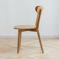 thumbnail image 3 of (Set of 2 pcs) Dining chair wooden FAS grade oak natural wood made in North America 100% dirt-free wood chair solid chair table chair wooden living room chair simple and natural 46.5 * 54 * 80cm, 3 of 20