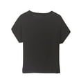 thumbnail image 3 of HVOBTTY Womens Summer Comfy Sport Tee Shirt Plus Size Soft Fashion Solid Color Short Sleeve Round Neck Loose Breathable Versatile Daily Basic Top Black ,XXXXL, 3 of 5