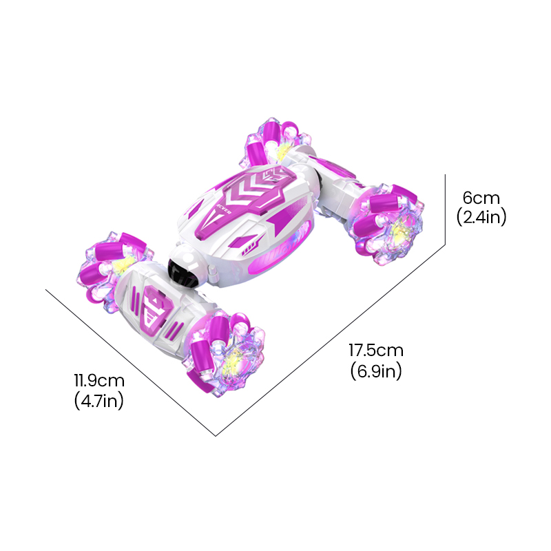 RC Cars with LED Lights Remote Control Stunt Car 360° Roll Toys 2 Batteries 60+min Toys for Kids Age 6-14 ,Gifts for Christmas Birthday（Blue）