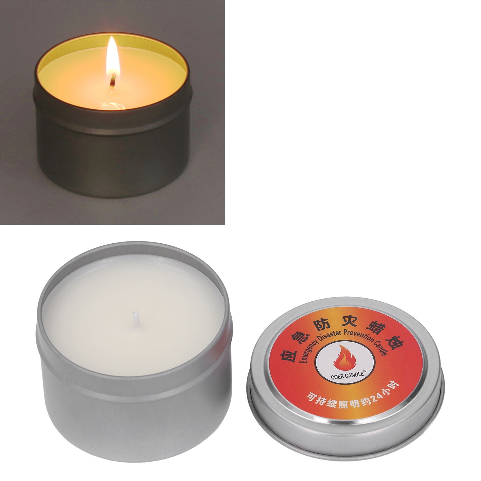 Lot 10 Bougies De Survie – 50g Chacune, 6x6 Cm, Paraffine, Combustion Longue, Inodore – Pour Camping, Randonnée, Panne De Courant, Urgence – Résiste Au Vent