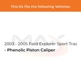 thumbnail image 2 of Max Advanced Brakes - Brake Kit for 2003 2004 2005 Ford Explorer Sport Trac w/ Phenolic Piston Caliper Rear Replacement Cross Drilled Disc Brake Rotors and Ceramic Brake Pads, 2 of 9