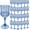 Blue, variant on 12Pack Plastic Wine Glasses, 7oz Vintage Goblets ,Unbreakable Crystal Style Reusable Stemware, Drinking Glass for Wedding Party Anniversary & Holiday Celebration, Light Green