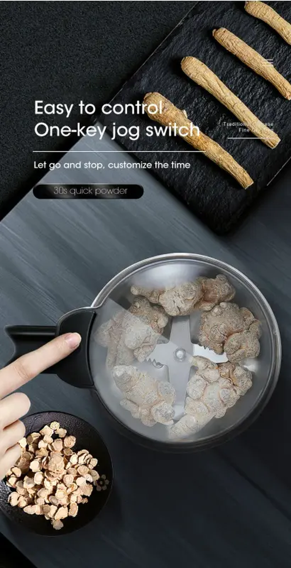 ComfyCreations Stainless Steel Corded Electric Coffee Grinder