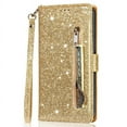 thumbnail image 3 of Case for FOXDOCK Samsung Galaxy Z Fold3 5G Glitter Zipper Wallet Case with Short Hand Strap, 3 of 4