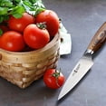 thumbnail image 4 of Tuo Cutlery 4" Small Paring Kitchen Fruit Knife, German Steel with Pakkawood Handle with Case, Fiery Series, 4 of 6