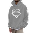 thumbnail image 1 of toraway Chandails en Molleton à Col Rond Hommes Graphique Surdimensionné Hiver Fans de Football Sports Sweat Vintage Joueur Rétro Pull à Capuche Tops S, 1 of 4