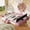 Pink+White, variant on Harper & Bright Designs King Size Floor Daybed with Stairs, Velvet Upholstered Daybed Frame with Lift-Up Side Storage, Low Platform Bed for with Padded Guardrails, Brown+White