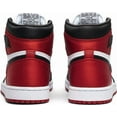 thumbnail image 3 of Ni - ke Ni - ke WMNS Air Jordan 1 High OG Satin Black Toe White Black CD0461-016 Women's 5, 3 of 5