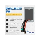 1-Gang Drywall Bracket Steel Low Voltage Cat6 Ethernet Cable Wall ...