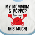 thumbnail image 4 of Inktastic Mommom and Poppop Love Me Grandson Boys or Girls Baby Bib, 4 of 4