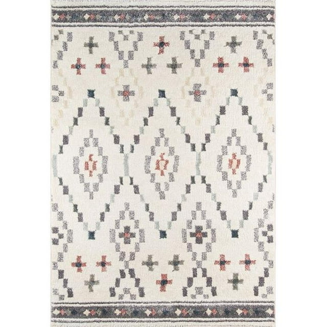 Momeni LIMA0LI-10IVY5376 Lima Israel Machine Made Area Rug, Ivory - 5 ft. 3 in. x 7 ft. 6 in.