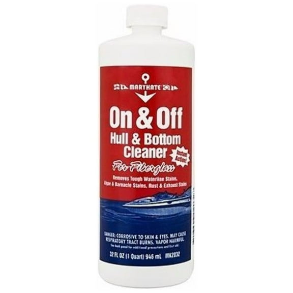 Industries MK2032 Hull Cleaner - 32oz Fiberglass Boat Hull Cleaner - Removes Waterline Stains, Rust, Algae & Exhaust - Marine Boat Cleaning Supplies