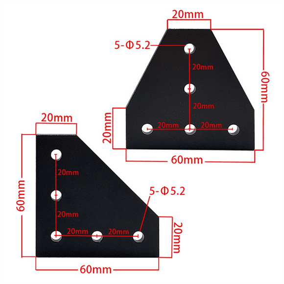 L Shape Joint Plates Corner Bracket for Aluminum Extrusion Profile
