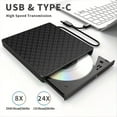 thumbnail image 2 of Unidad Grabadora de CD/DVD Externa Multifuncional Negra con Ranuras SD/TF y USB 3.0 Unidad Óptica para PC Portátil, 2 of 6