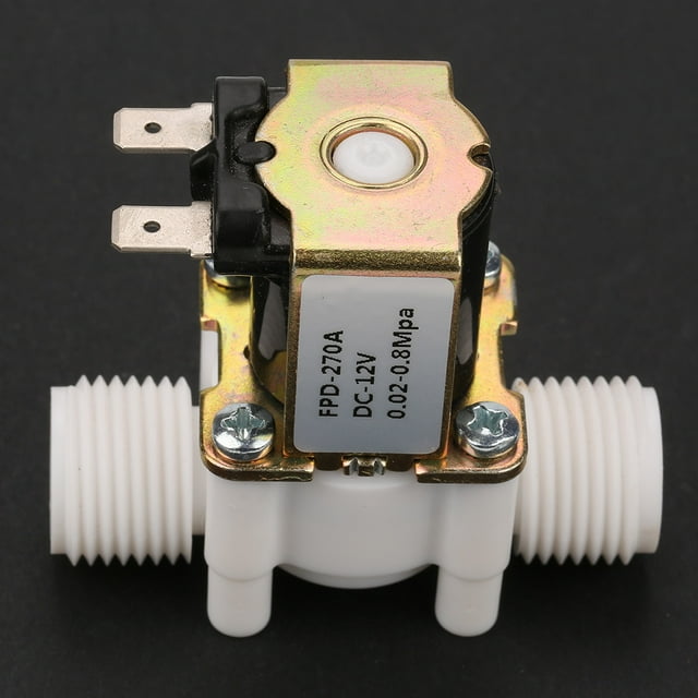 Water Inlet Solenoid Valve N/C Solenoid Valve Solenoid Controlled Water Valve 12V G1/2" NC Garden Spray Irrigation Water Dispenser For Washing Machine