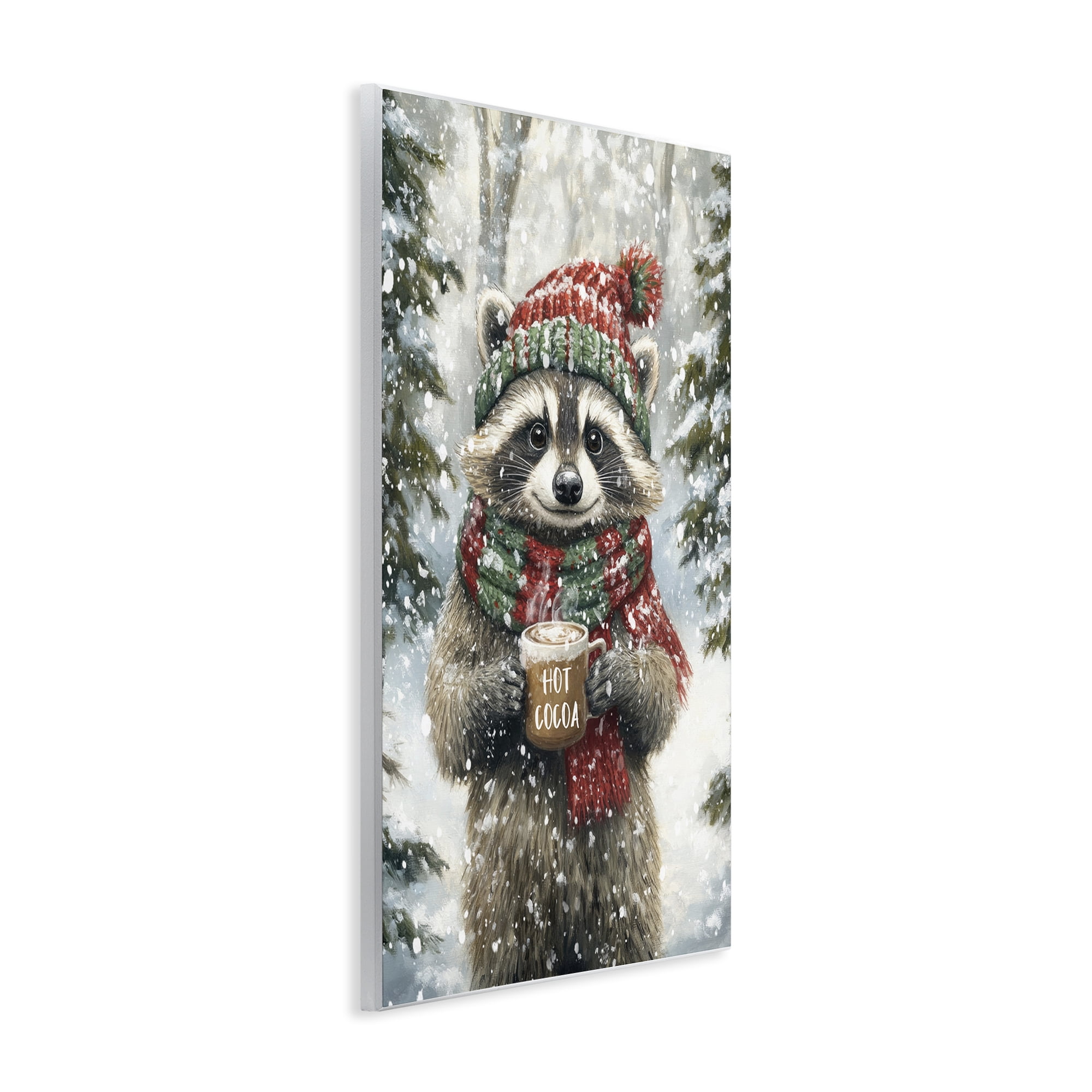 Stupell Industries Merry Cocoa Raccoon Wall Plaque Art, design by Tina LeCour