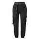 thumbnail image 1 of Gibobby Pantalones de mezclilla tipo cargo para mujer Streetwear Pantalones de mujer Pantalones de cintura harén Cargo Deporte Pantalones de trabajo sueltos de altura(Negro,M), 1 of 5