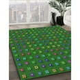 thumbnail image 2 of Ahgly Company Indoor Square Patterned Dark Forest Green Novelty Area Rugs, 6' Square, 2 of 6