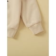 thumbnail image 4 of Loliuicca Toddler Baby Boy Clothes Solid Color Long Sleeve Crewneck Sweatshirt Top Casual Pants Set 2Pcs Fall Winter Outfits, 4 of 7