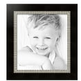 thumbnail image 2 of ArtToFrames 20" x 22" Espresso with Silver Lip Picture Frame, 20x22 inch Silver Wood Poster Frame (WOM-4951),  Pack, 2 of 7