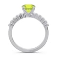 thumbnail image 4 of 2.25 Ct Latest Round Shape Natural Diamond & Peridot Gemstone Anniversary Ring for Women Solid 18K White Gold Size 3.5 by Diamond-Capitals, 4 of 7