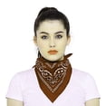 thumbnail image 7 of Aadikart Paisley Head Scarf Brown Pack of 1, 7 of 7