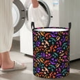 thumbnail image 5 of Sikiie Colorful Pumpkin Faces Print Round Dirty Clothes Basket, Waterproof Standing Foldable Storage Basket, for Laundry Room, Bedroom, Bathroom Storage-Small, 5 of 6