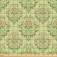 thumbnail image 2 of Ambesonne Autumn Damask Fabric by the Yard Upholstery, Retro Floral Elements, 10 Yards, Beige Green and Dried Rose, 2 of 5