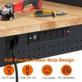 thumbnail image 5 of Garvee 48" x 24" Worktable with Drawer & Pegboard, Heavy Duty Work Platform Adjustable Height with Power Outlets, Wheels, 2000 LBS Load Capacity, Work Benches for Garage, Black, 5 of 6