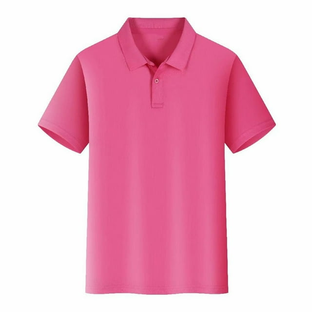 Hiiyo Polo Décontracté Respirant pour Femmes, Basique Uni, Rose Vif G