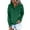 Green, variant on Womens Waffle Knit Hoodie with Pocket Button Drawstring Plain Hooded Pullover Sweatshirt Fall Winter Casual Tops (L, Navy)