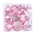 thumbnail image 1 of Advancent Juego de bolas colgantes con forma de corazón, decoraciones festivas, adornos, regalos pensativos, juego de bolas colgantes, Feliz Kits de decoración para fiestas rosa, 1 of 6