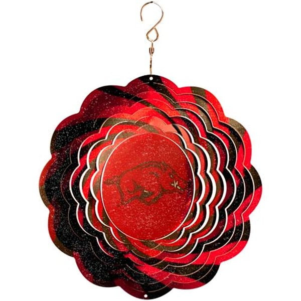 Arkansas Razorbacks NCAA 10 in Yard Garden Hanging Geo Wind Spinner by Team Sports America