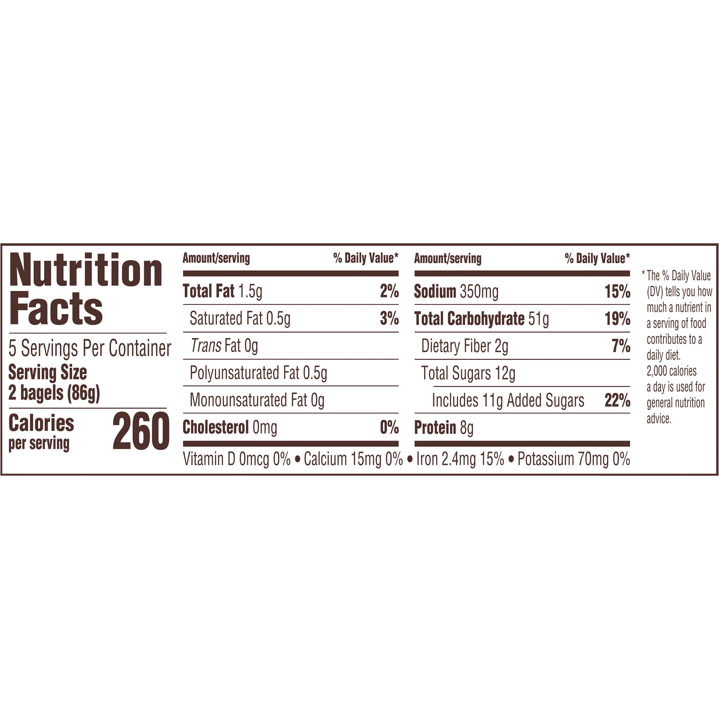 Thomas Mini Blueberry Bagel Nutrition Blog Dandk