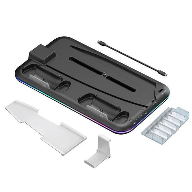 Ventilador de refrigeración LED de 3 modos para soporte, base de carga para controlador 2, para disco/luz fría RGB digital.