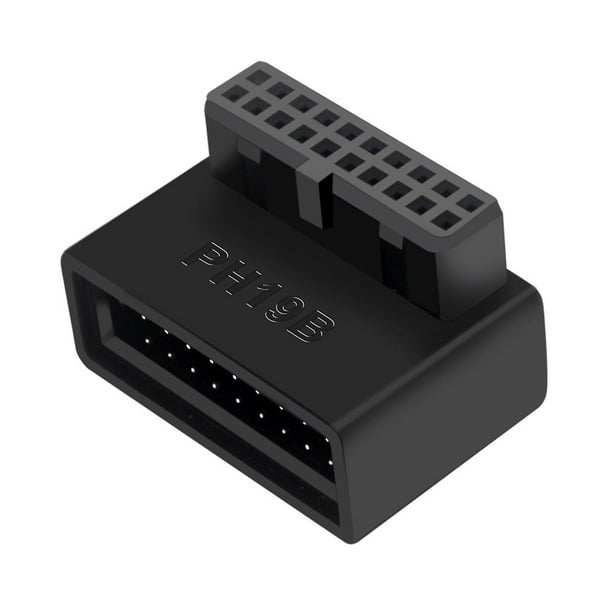 Convertidor de enchufe adaptador de cabezal USB 3.0 19P 20P para placa base de computadora (B)