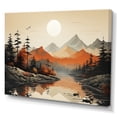 thumbnail image 2 of Designart "Sunset Dreams In Mountains Whisper" Minimalism Canvas Prints, 2 of 7