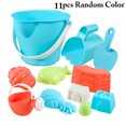 thumbnail image 2 of Kids Beach Toy Set Plastic 11PCS Sand Toy Set Sand Castle Toy Sand Watering Can, 2 of 10