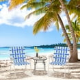 thumbnail image 2 of Gymax 2pcs Folding Beach Chair Camping Lawn Webbing Chair Lightweight 1 Position Blue, 2 of 8