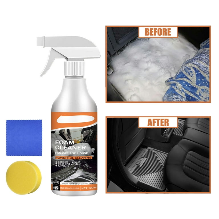 Clzoud Car Cleaning Supplies Interior Fabric Cleaning Agent Multi Purpose Automotive Spray Supplies Strong Decontamination Ceiling Leather Seat