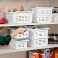 thumbnail image 4 of Sterilite Bac Organisateur de Rangement Empilable en Plastique Moyen, Blanc (Lot de 10), 4 of 9