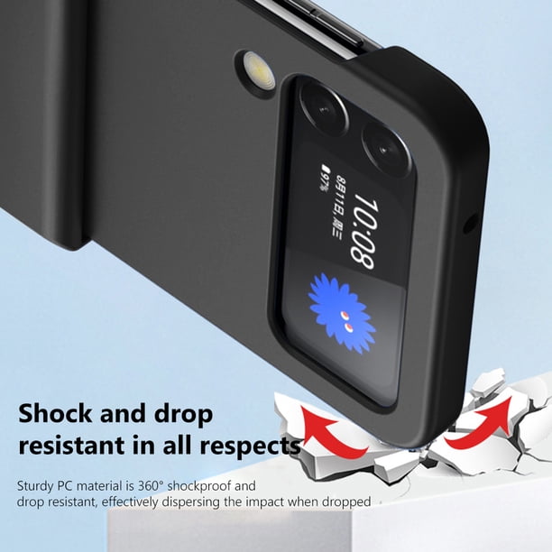 Ultra-thin PC Bumper Back Cover Phone Case for Samsung Galaxy Z Flip3 (Black) Sywqhk Para estrenar