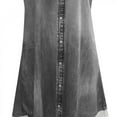 thumbnail image 4 of Pisexur Robes d'Été pour Femmes 2022 Décontractées Amples à Imprimé Floral Sans Manches Robe Faux Deux Pièces Robe en Faux Denim Robe Maxi Robes d'Été, 4 of 6