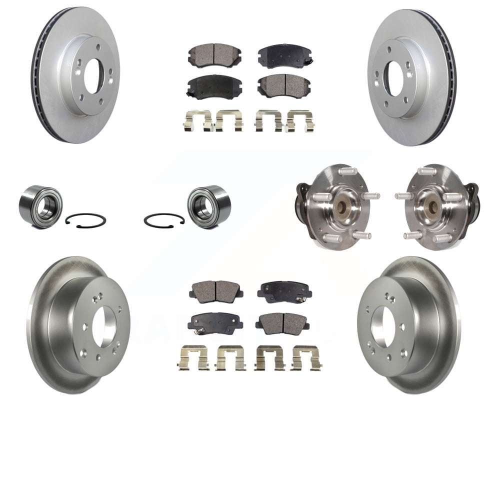 Front Rear Wheel Hub Bearings Assembly Coated Disc Brake Rotors And ...