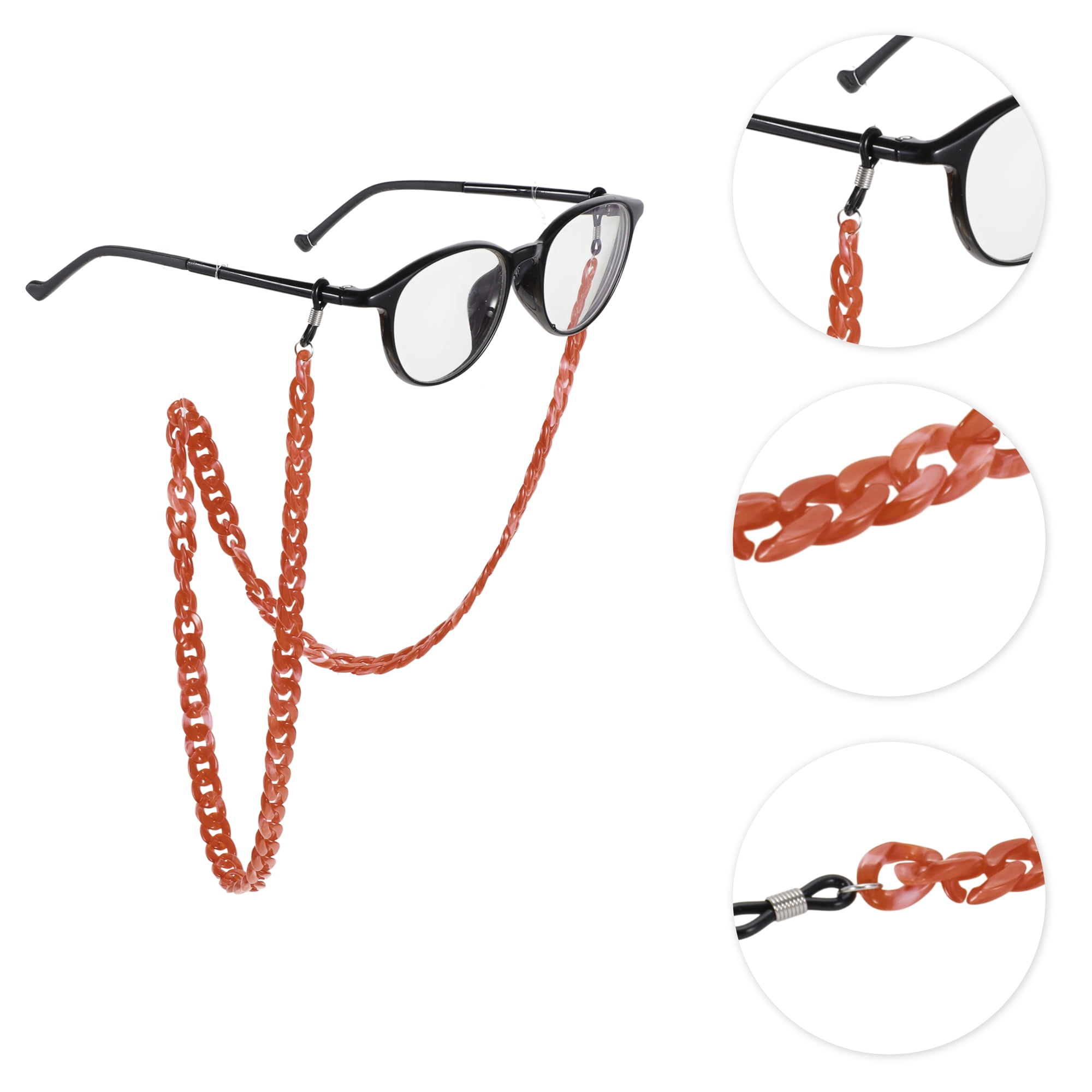 Unique Bargains Dopamine Color Pattern Eyeglass Chain 27.56" 1 Pc Orange
