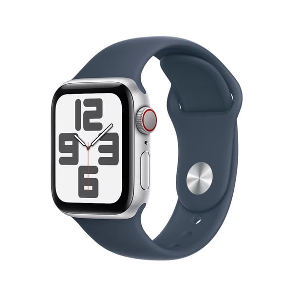 Smartwatch Apple SE (GPS + Cellular) Caja de aluminio Plata 40MM correa deportiva Azul talla M/L